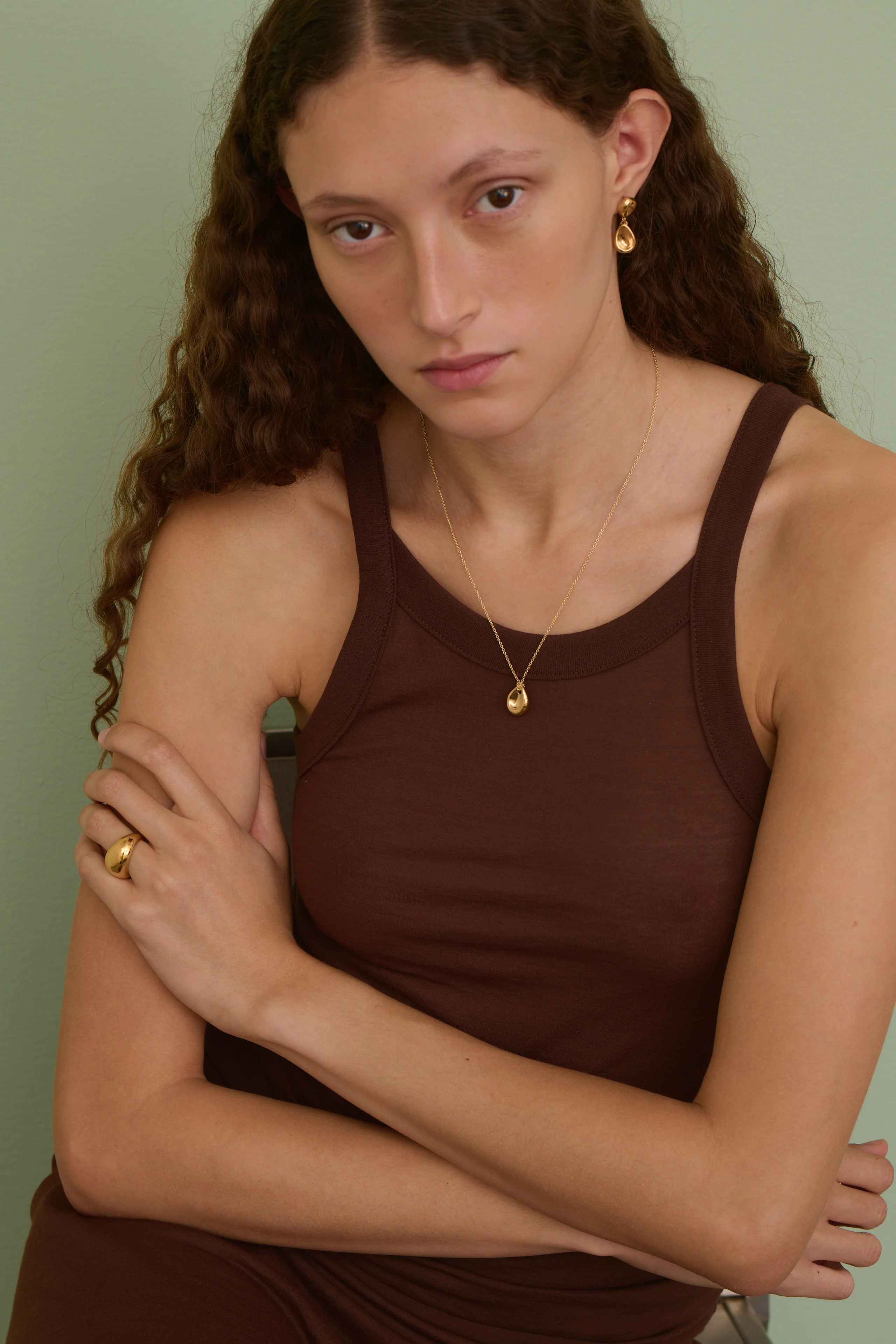 GOLD STUD EARRING - Image 3