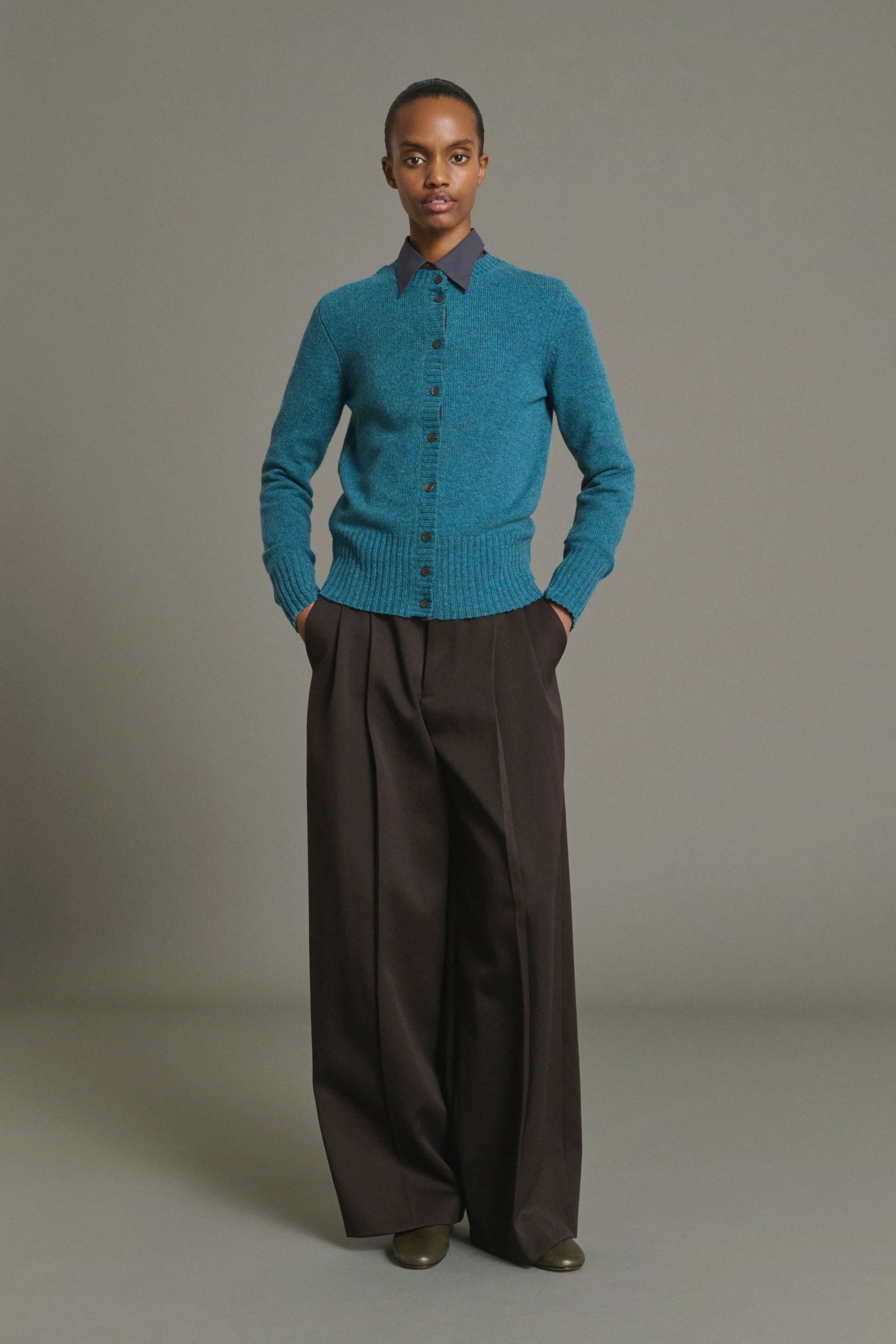 CARDIGAN FUGU BLUE