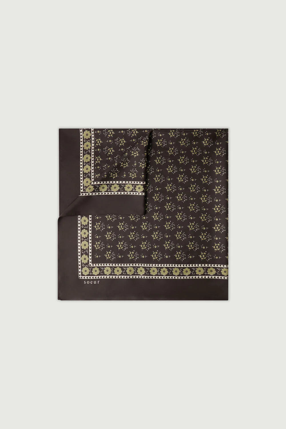 SCARF CLASSIQUE SILK BROWN