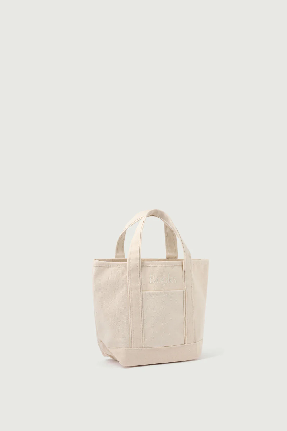 MINI ECRU BOOKS TOTE BAG - Image 3